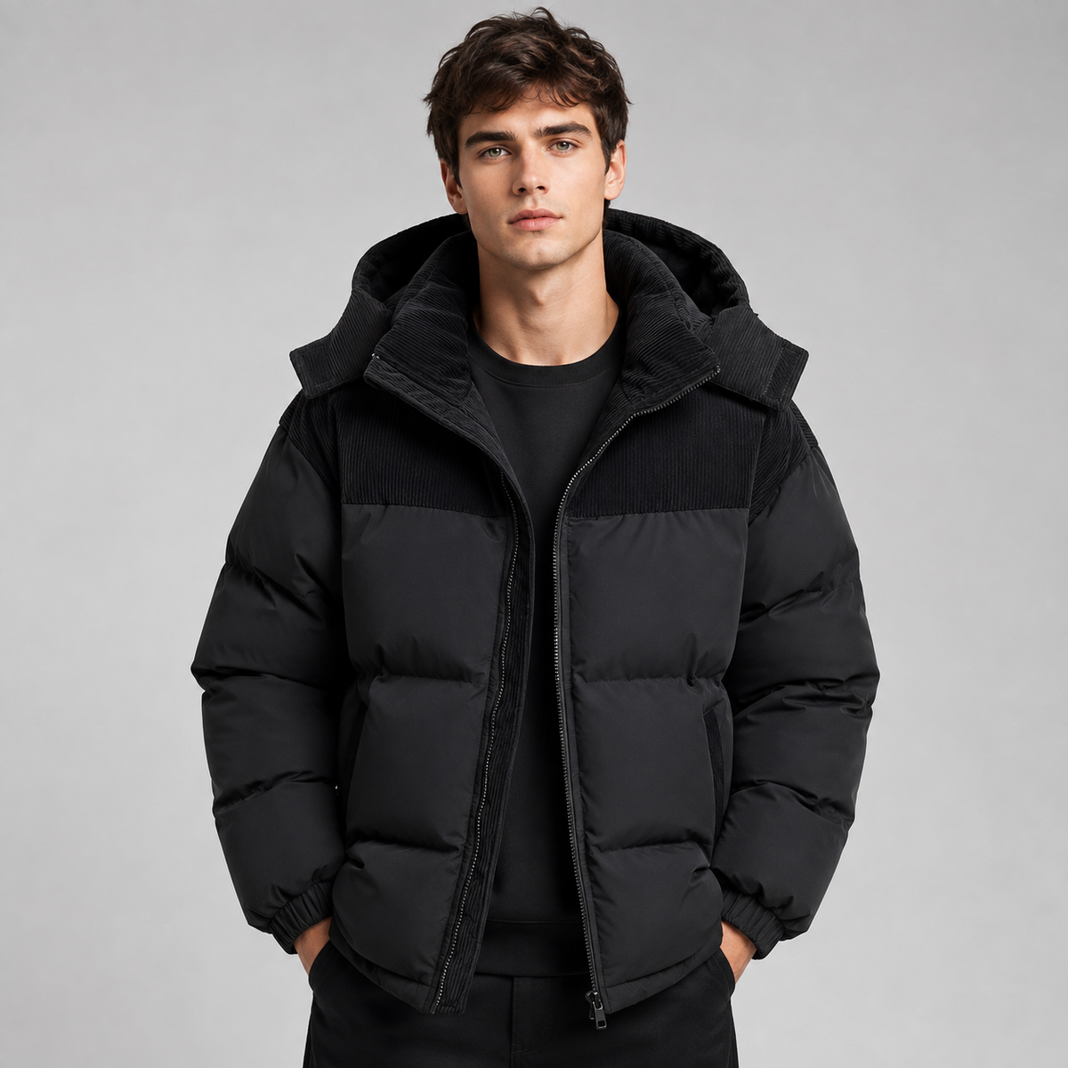 Men's Oversized Hooded Puffer Jacket