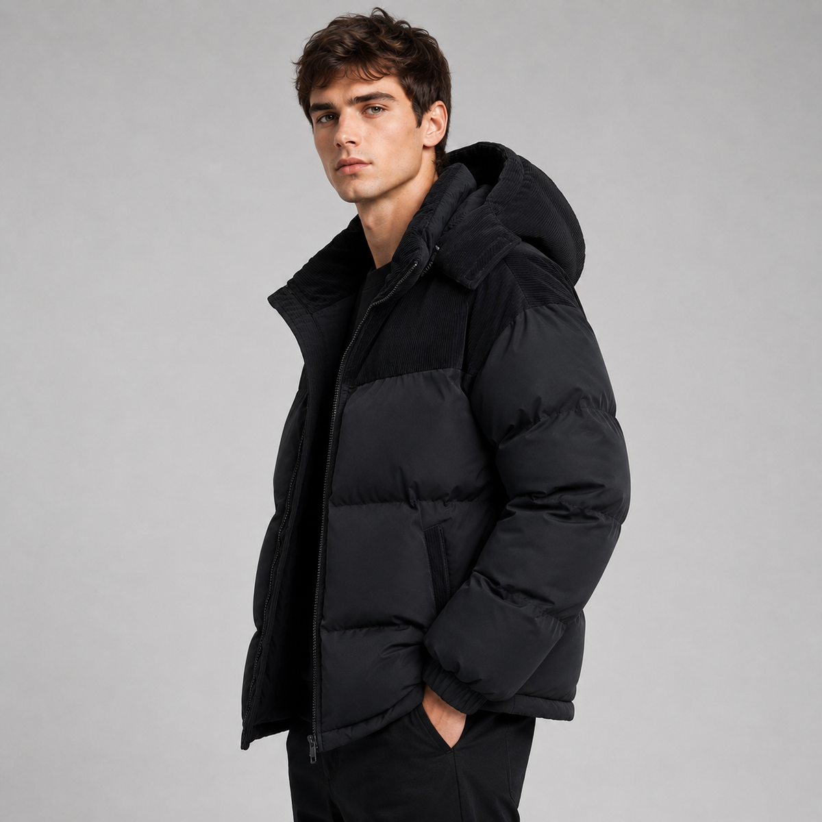 Men's Oversized Hooded Puffer Jacket