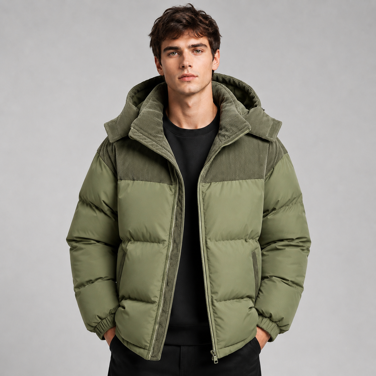 Men's Oversized Hooded Puffer Jacket