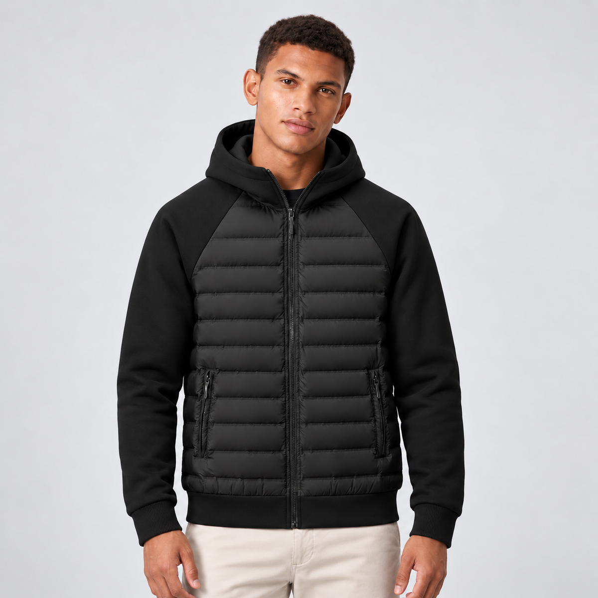 Men's Hooded Quilted Puffer Jacket