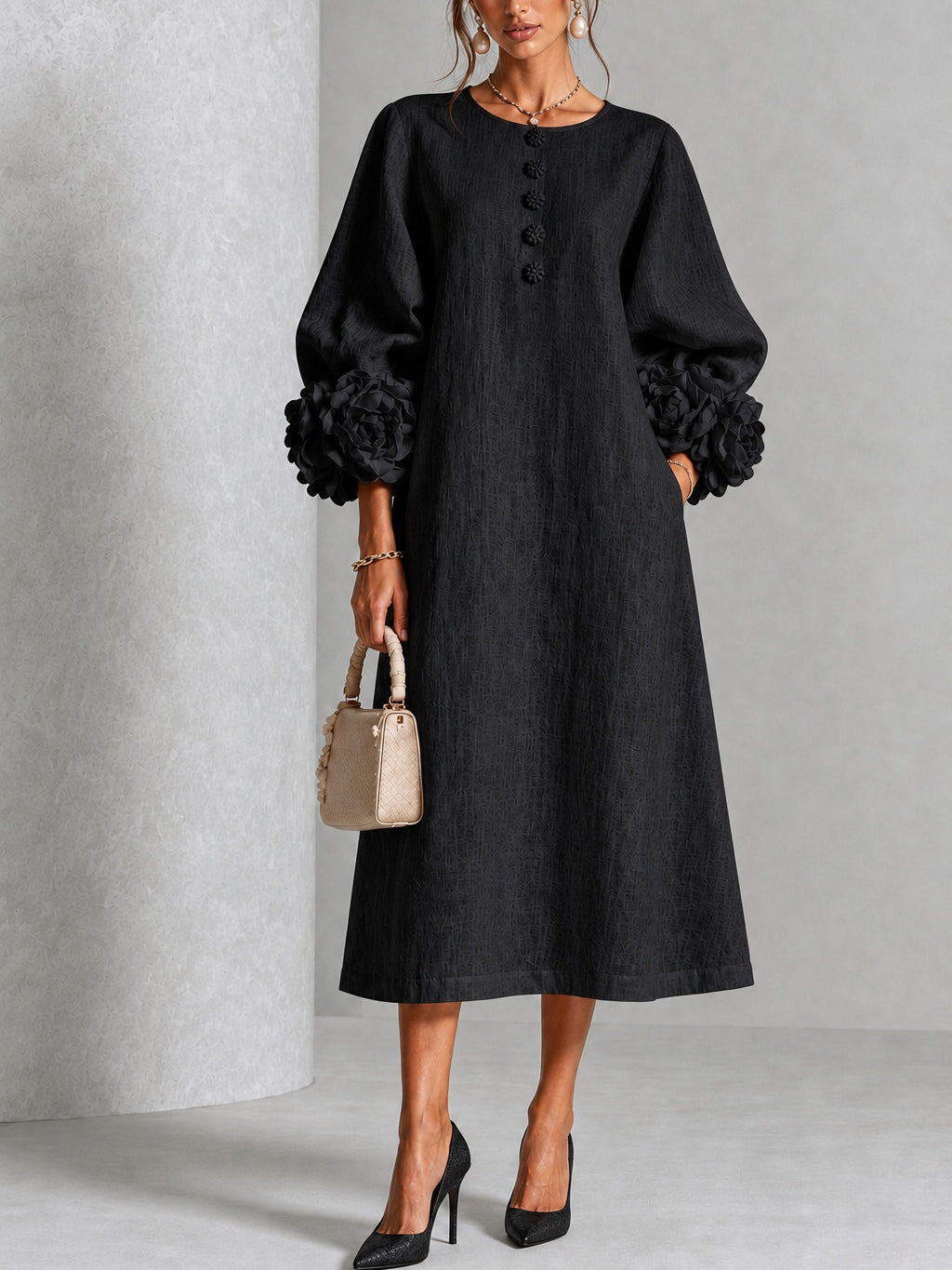The Clarice Petal Midi Dress