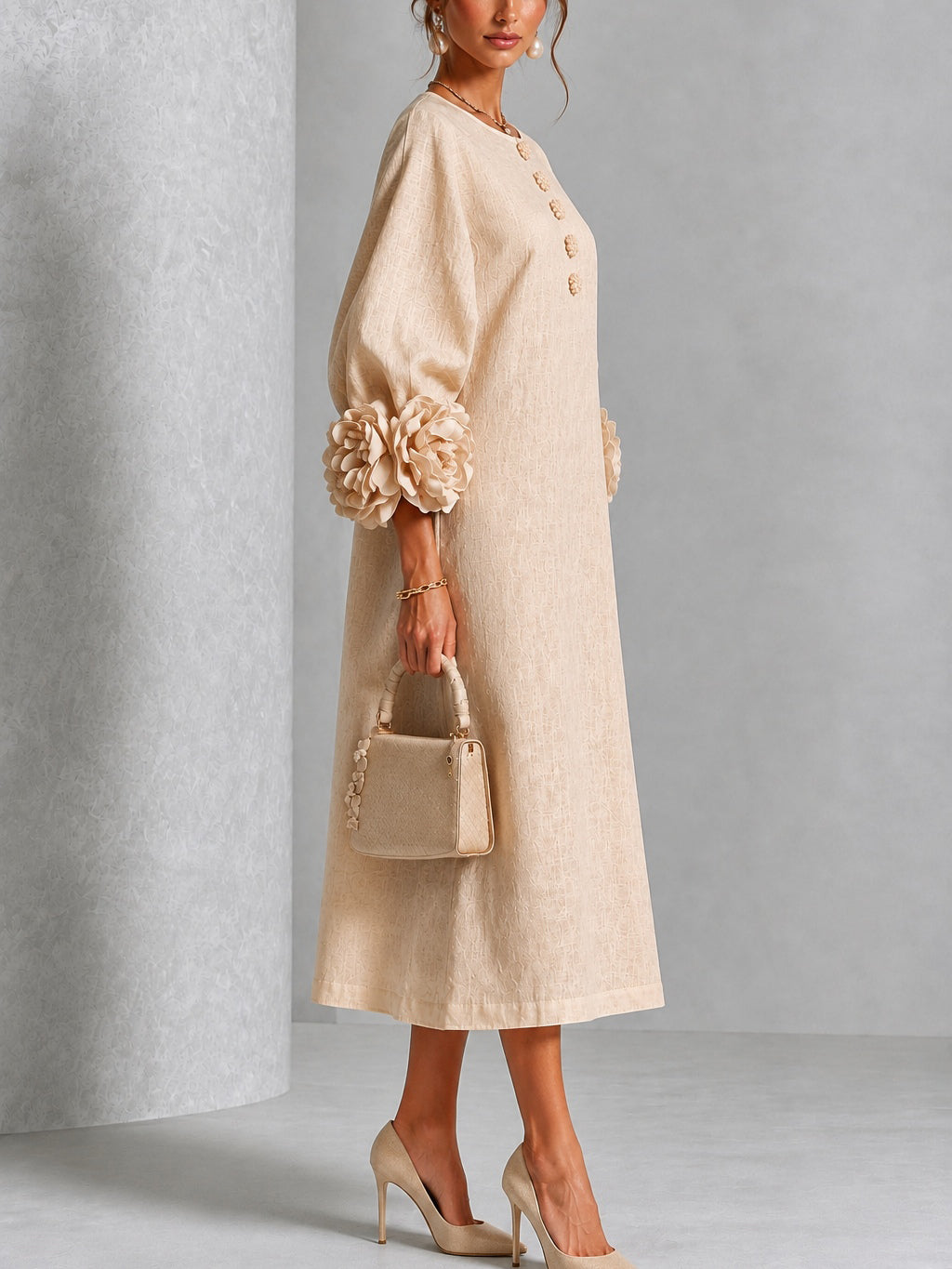 The Hazel Petal Midi Dress