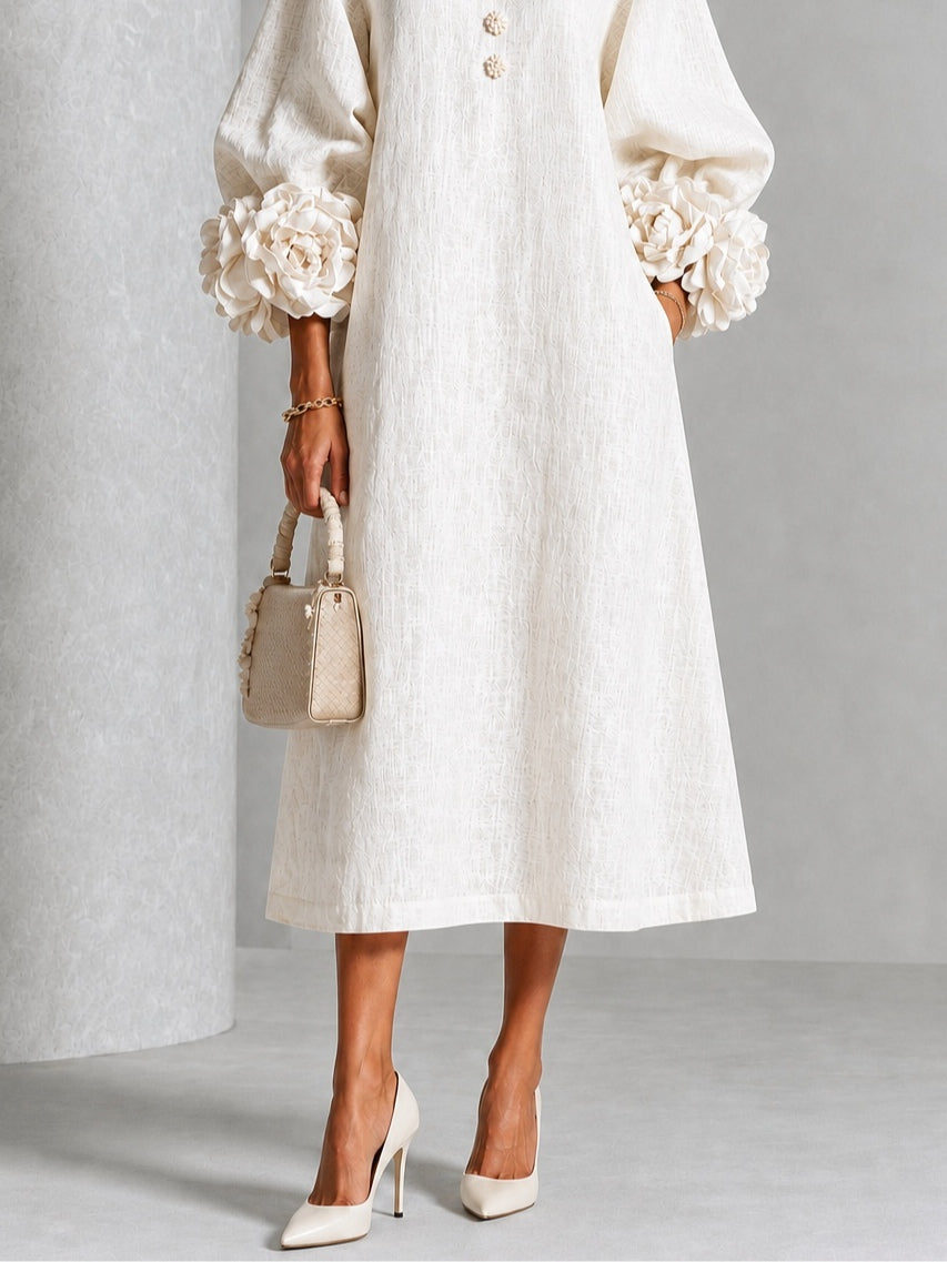 The Pearl Petal Midi Dress